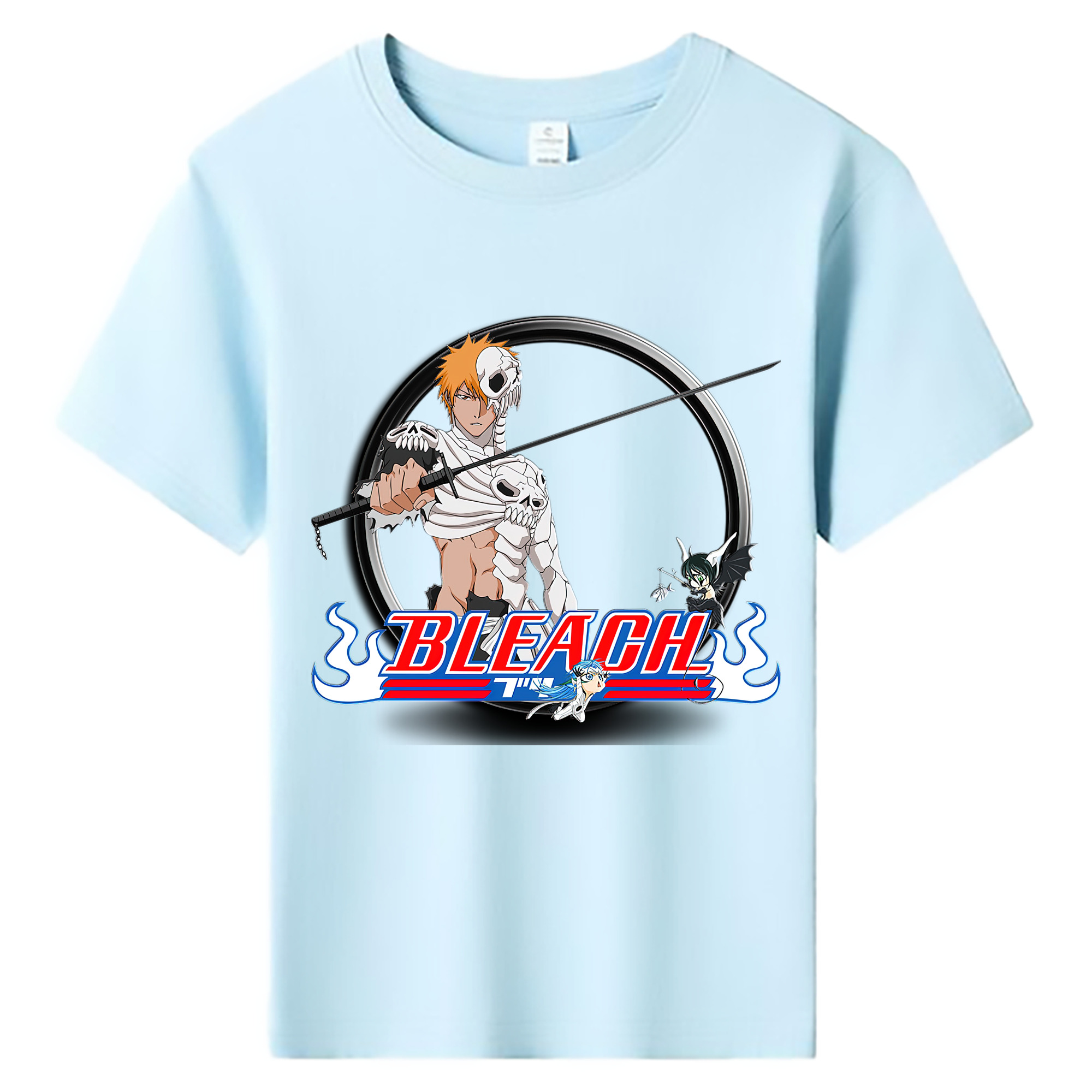 （画像用） ブリーチ 黒崎一護（くろさき いちご）BLEACH Kurosaki Ichigo 綿100％キッズTシャツ（フロントプリント）